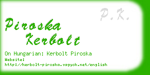 piroska kerbolt business card